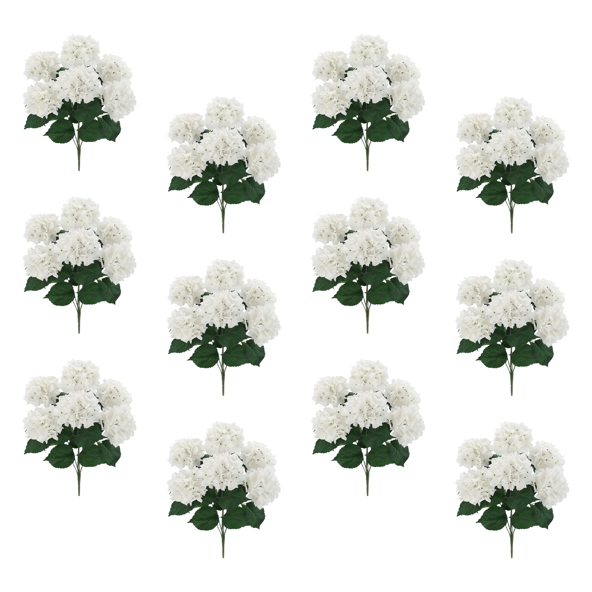 12 Pack: White Hydrangea Bush by Ashland®